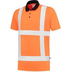 Tricorp 203006 Safety EN ISO 20471 Birdseye poloshirt, 50% polyester/50% polyester, CoolDry, 180 g/m², fluororanje, maat 4XL