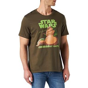 Star Wars MESWCLATS160 T-shirt voor heren, kaki, L