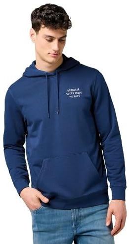 Wrangler - Geborduurde Hoodie - Donkerblauw - XXL