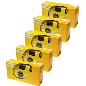 Wegwerpcamera - 27 Kleuren Foto's - Met Geïntegreerde Flitser - 5-Pack
