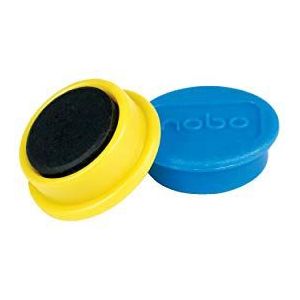 Nobo magneten rond plastic 20 mm diameter 10 stuks gekleurd gesorteerd