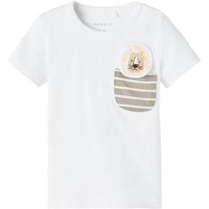 Bestseller A/S Baby-jongens NBMJUDAS SS Top Box T-shirt, helder wit, 62, wit (bright white), 62 cm