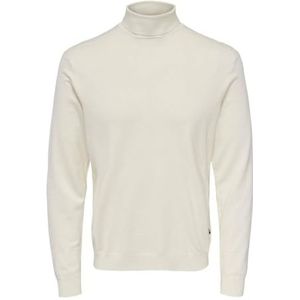 ONLY & SONS Onswyler Life Reg 14 Roll Knit Noos, Star White, L