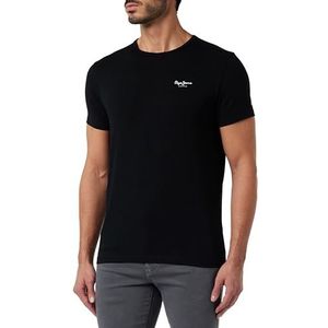 Pepe Jeans Heren t-shirt dames Originele Basic 3 N, Zwart (Zwart) XXL