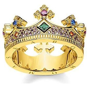 Thomas Sabo Damesring kroon goud 925 sterling zilver geelgoud verguld TR2265-973-7-50