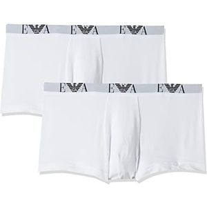 Emporio Armani Boxershorts voor heren, verpakking van 2 stuks, wit/wit, L