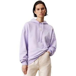 Calvin Klein Jeans Oversized hoodie met geweven label voor dames, Pastel Lila, M