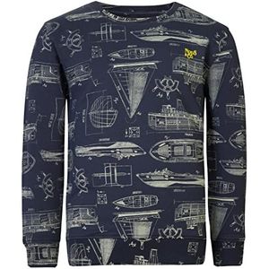 Noppies Kids Jongens Boys Sweater Ridgeland All Over Print Trui, India Ink-N043, 122, India Ink - N043, 122 cm