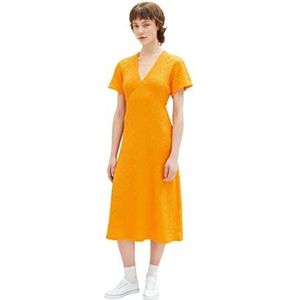 TOM TAILOR Denim Dames 1036605 jurk, 31684 Bright Mango Orange, XXL, 31684 - Bright Mango Orange, XXL