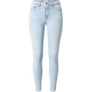 ONLY Onlpower Mid Waist Sk Push Up Az Box skinny-fit jeans voor dames, blauw (light blue denim), (L) W x 32L