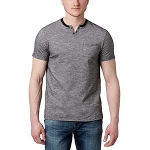 Buffalo Heren Kique Henley Shirt, zwart, L