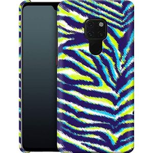 caseable Huawei Mate 20 telefoonhoes - hardcase beschermhoes - schokabsorberend & krasbestendig oppervlak - kleurrijk design & rondom print - neon zebra - dierenprint