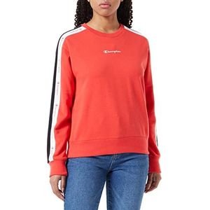 Champion Legacy Heritage Block Powerblend Boxy Crewneck yoga-capuchontrui voor dames, Rosso Scarlatto, XS