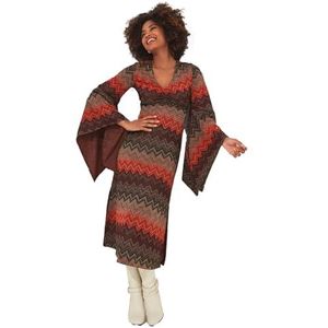 Joe Browns Dames Zig Zag Sparkle Metallic Boho Maxi Jurk, Veelkleurig, 12, Meerkleurig, 38