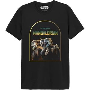 Star Wars Mandalorian Archer Warrior MESWMANTS190 T-shirt voor heren, zwart, maat XL, Zwart, XL
