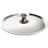 Alessi Mw200/24 Dressed deksel van roestvrij staal 18/10, glanzend, met reliëfversiering, Ø 24 cm