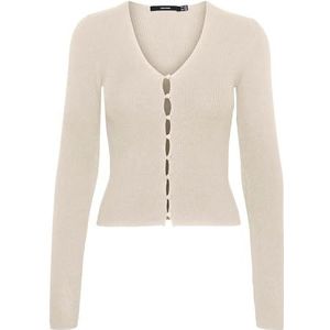 VERO MODA - Gebreid Damesjack - Effen - Viscosemix - Nauwsluitend