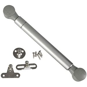 Amig - Gaspasser voor het optillen van klapdeuren van meubels, model 96, 247 x 15 mm, belastbaarheid: 8 kg, schokdemper voor het neerklappen zonder stoten, zilverkleurig