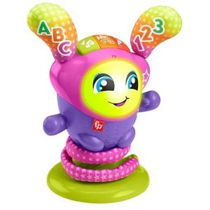 Fisher-Price DJ Bouncin' Star leerrobot, interactief speelgoed met lichten en geluiden, cadeau voor baby's vanaf 9 maanden, UK-versie (HRC48)