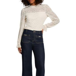 Morgan T-shirts met lange mouwen, Ivoor M, XS