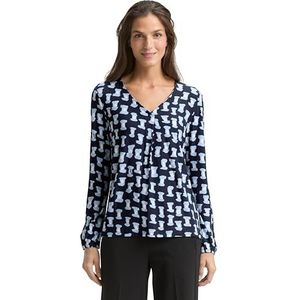Tom Tailor - Loose Fit Shirt - Viscosemix - Lange Mouwen - All-over Motief