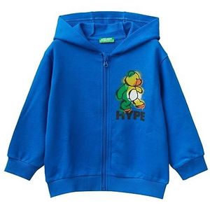 United Colors of Benetton Sweatshirt met capuchon voor kinderen en jongens, Bluette 36u, 5 jaar