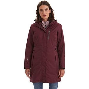killtec Women's Functionele parka/parka met afritsbare capuchon Alisi, plum, 36, 32730-000