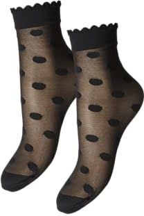 Pieces Pcmia Nylon Sokken Dot 2 Pack Noos, zwart, Eén Maat