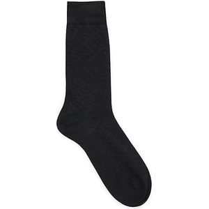 BOSS Rs Monogram Vi Regular Socks voor heren, zwart 1, 42 EU