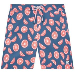 Tom & Teddy Zwemshorts Blue & Rouge Citrus in maat M voor volwassenen - hoogwaardige badmode geïnspireerd op de Australische strandlifestyle voor vader en zoon, blauw, M
