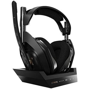 Astro Gaming A50 Draadloze Gaming Headset + Oplaadstation, 4e Generatie, Dolby Audio, Dolby Atmos, Game/Voice Balance Control, 2.4 Ghz Wireless, Voor Xbox Series X/S, Xbox One, PC & MAC, Zwart/Goud