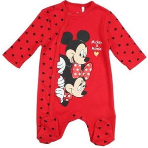 Mickey - Romper - Rood - Ultralichte Stof - Drukknopen