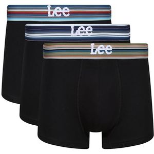 Lee Boxershorts voor heren in zwart | Soft Touch Cotton Trunks, Zwart, S