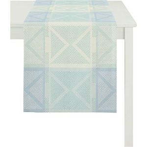 APELT lopers, polyester, lichtblauw/turquoise, 44 x 140 x 0,5 cm