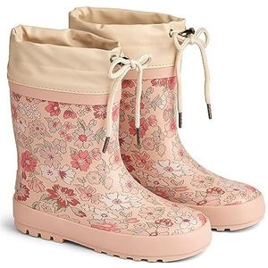 Wheat Unisex kinderschoenen thermo-rubberlaarzen print junior maten jongens en meisjes 100% natuurlijk rubber regenschoen, 2036 Rose Dust Flowers, 23 EU