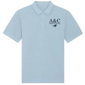 AMERICAN COLLEGE USA Poloshirt, hemelsblauw, 12 jaar, ontspannen, Blauw, 12 Jaar