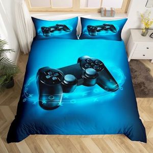 Loussiesd - Gamer Dekbedovertrek - Gamepad - Tweepersoons - Met 2 Kussenslopen