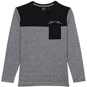 Kaporal T-shirt voor jongens, model Major, kleur zwart gemêleerd, maat 08A, blacme, 8 jaar jongens