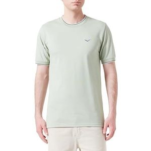 T-shirt in piqué-kwaliteit, green tea, S