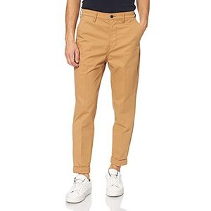 Lee Mens Tapered Chino Broek, Tobacco Brown, 33W x 32L