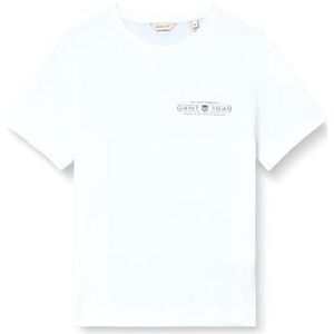 GANT - Reg Shield SS T-shirt - Wit - Katoen - Hoog Katoengehalte