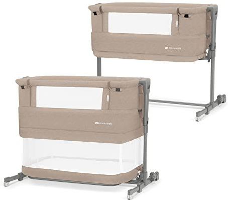 Kinderkraft NESTE GROW - Bijzetbed - Co-sleeper - Hoogte Verstelbaar - Beige