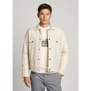 Pepe Jeans Heren MAMBRU jas, Beige (IVORY WIT), S, Beige (IVORY WIT), S