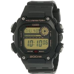 Casio Digitale zwarte wijzerplaat heren horloge-DW-291H-9AVDF (I118), Zwart, Riem