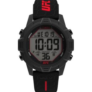 Timex Digitaal kwartshorloge voor heren met siliconen band TW2V98000, Zwart