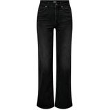 Bestseller A/S ONLMADISON Blush HW Wide DNM CRO099 NOOS jeansbroek, gewassen zwart, XL/34, Washed Black, 34 NL/XL