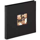 walther design fotoalbum zwart 18 x 18 cm met omslaguitsparing, Fun FA-199-B