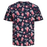 JACK & JONES Shirt  navy / pink / wit