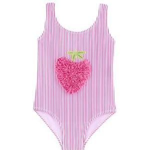 Chicco Eendelig badpak voor meisjes en meisjes, Wit en Roze, 12 Jaar