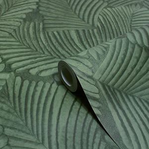 Paoletti Luxe Palmeria Botanisch Vinylbehang, Smaragd